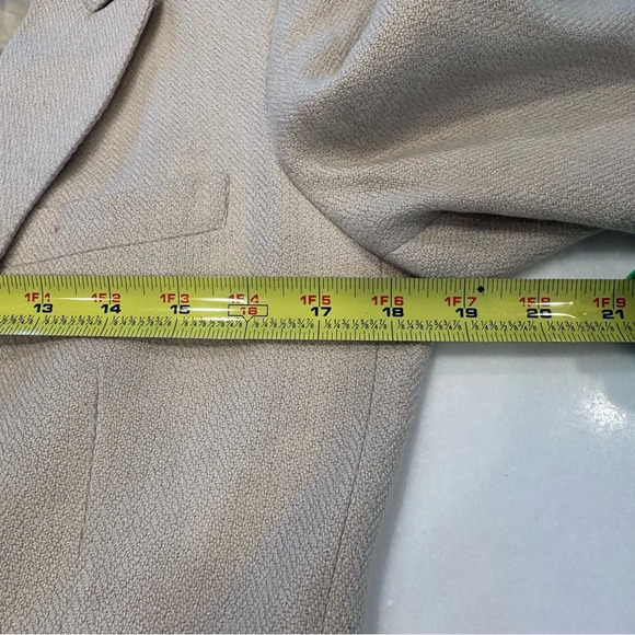 Adagio Women’s Double Breasted Blazer Wool & Silk Size 8 Tan - Picture 5 of 12